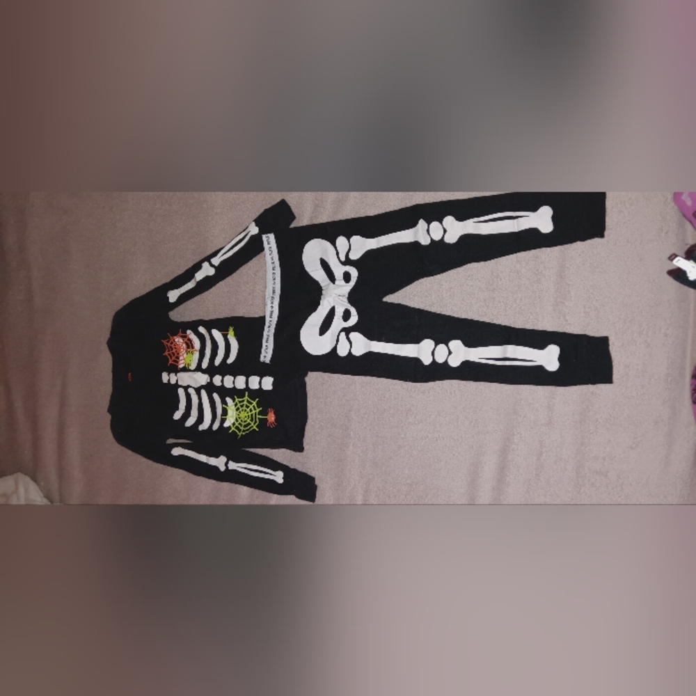 Skeleton Print Pajama Set